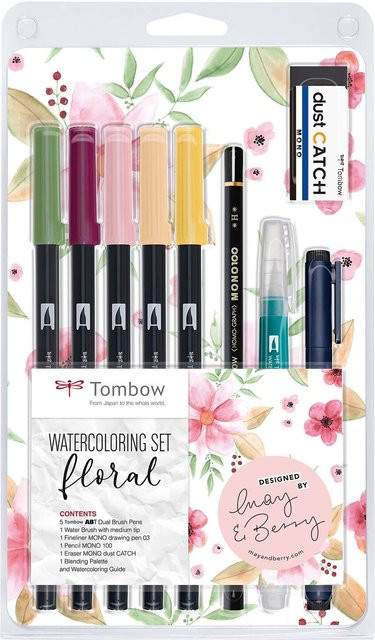 May&Berry Tombow Watercoloring Set Floral Mehrfarbig - Bild 1