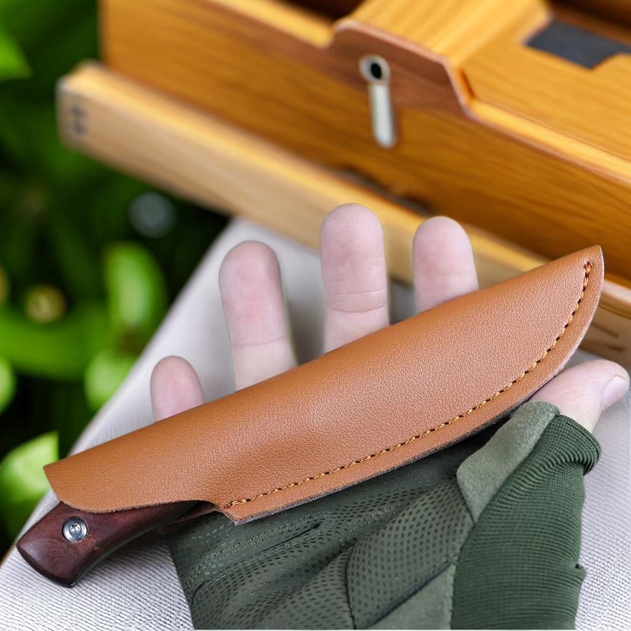 ALLWIN HOUSEWARE W Fleischmesser aus Edelstahl mit Holzgriff und Scheide in Braun - Bild 5