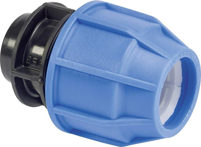LUX-TOOLS Reducer Verbindungsstück für Schlauchanschluss Blau Ø 32 mm x 24,1 mm (3/4 Zoll) - Bild 1