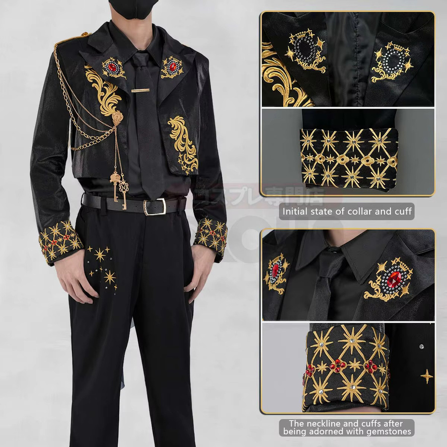 HOLOUN Twisted Wonderland Cosplay Kostüm, Schwarz, Plüsch / Textil - Bild 3