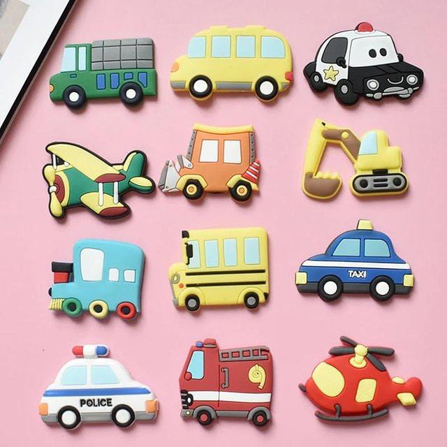 6er Set Tinika Chen Cartoon Auto Kühlschrankmagnete für Kinder in Multicolor - Bild 1
