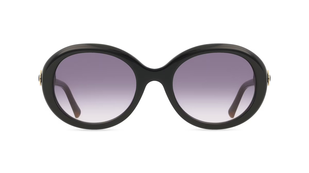 Sandro SA6072 Sonnenbrille Damen, Vollrand, Rund, Acetat, schwarz - Bild 1