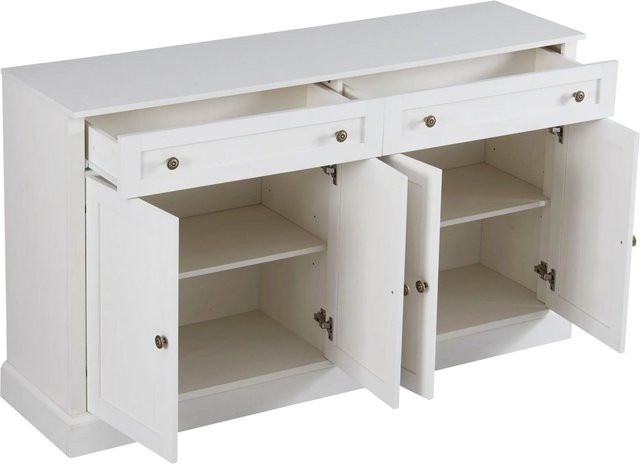 okwish Sideboard in Weiß mit 4 Türen und 2 Schubladen für dein Esszimmer, B/T/H: 150 x 40 x 86 cm - Bild 1