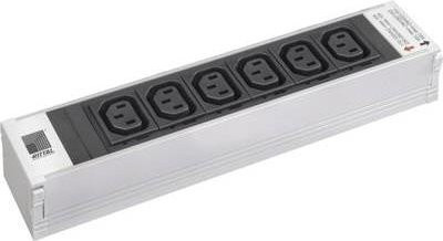 Rittal Netzwerkschrank-Steckdosenleiste mit IEC C13 Kaltgeräte-Steckdosen, Farbe: Silber, Breite: 48,30 cm - Bild 1