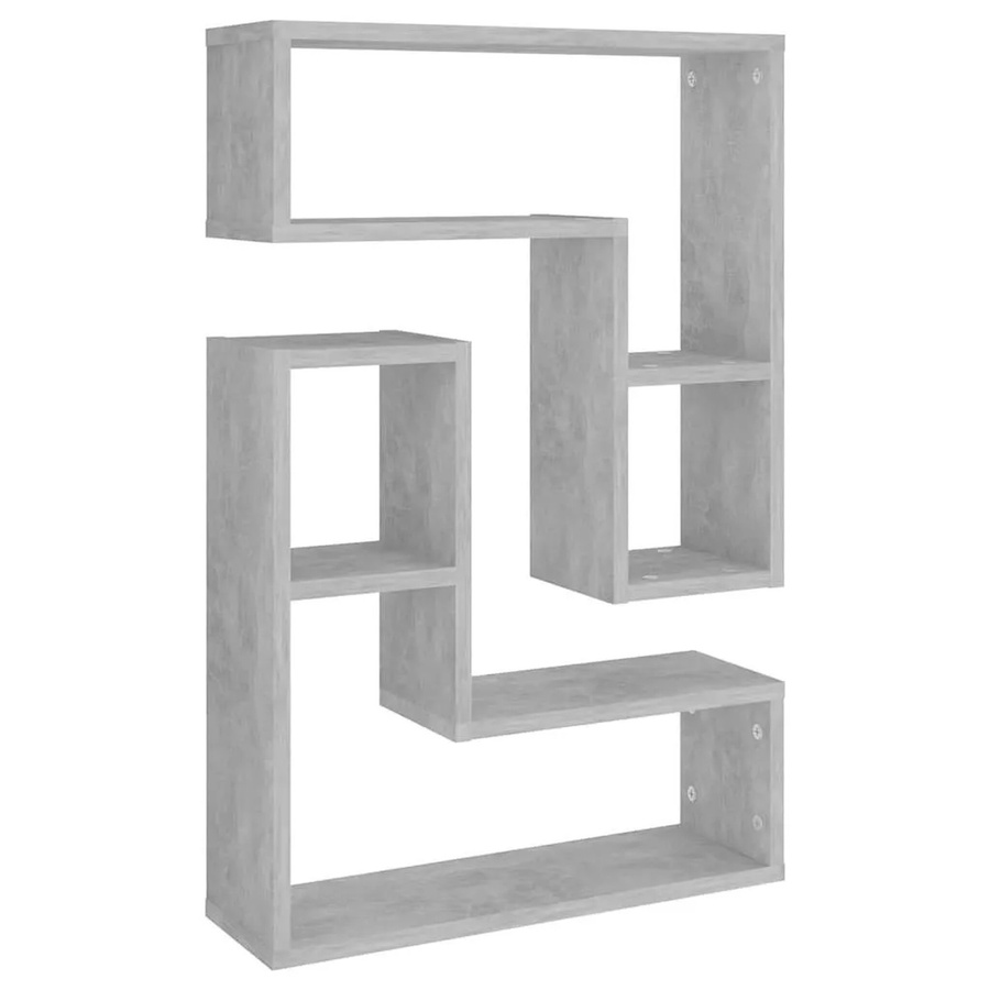 vidaXL Wandregale 2er-Set Cube in Betongrau aus Holzwerkstoff, B/T/H: 50 x 15 x 50 cm - Bild 2
