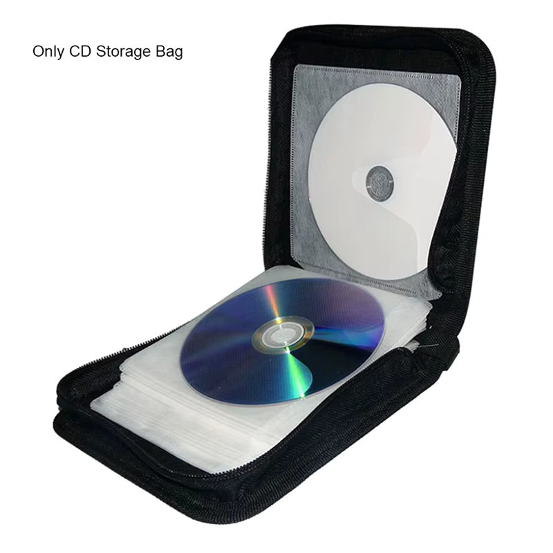 KOQZM CD-Aufbewahrungstasche für 40 Scheiben, doppelseitiger DVD-Organizer in Schwarz - Bild 4