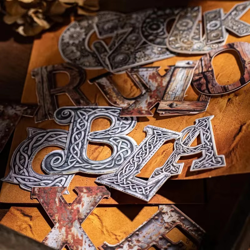 CBTstationery DIY-Zubehör Set mit 26 Stück dekorativen Buchstabenmotiven für Sammelalben und Briefpapier, Größe: 13,3 x 8,3 cm - Bild 2