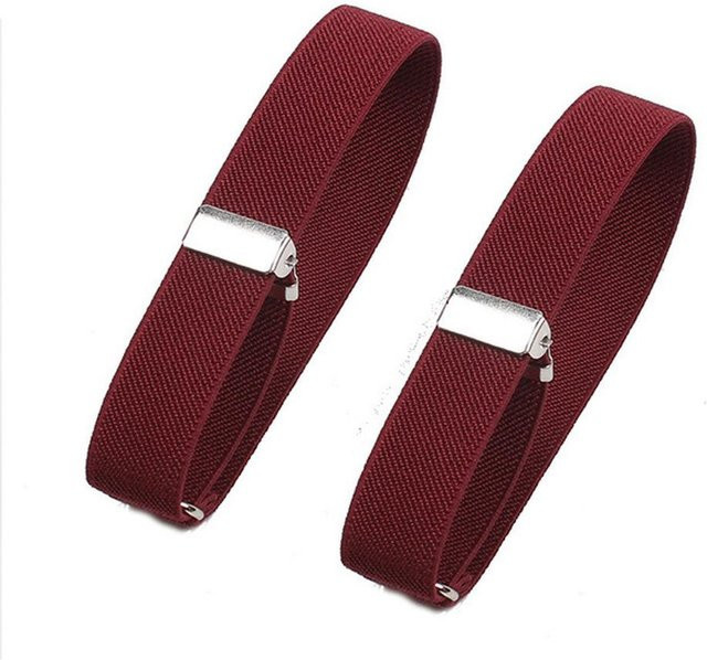 Armband-Hemd-Ärmelhalter, elastisch, weinrot, Damen Herren - Bild 1