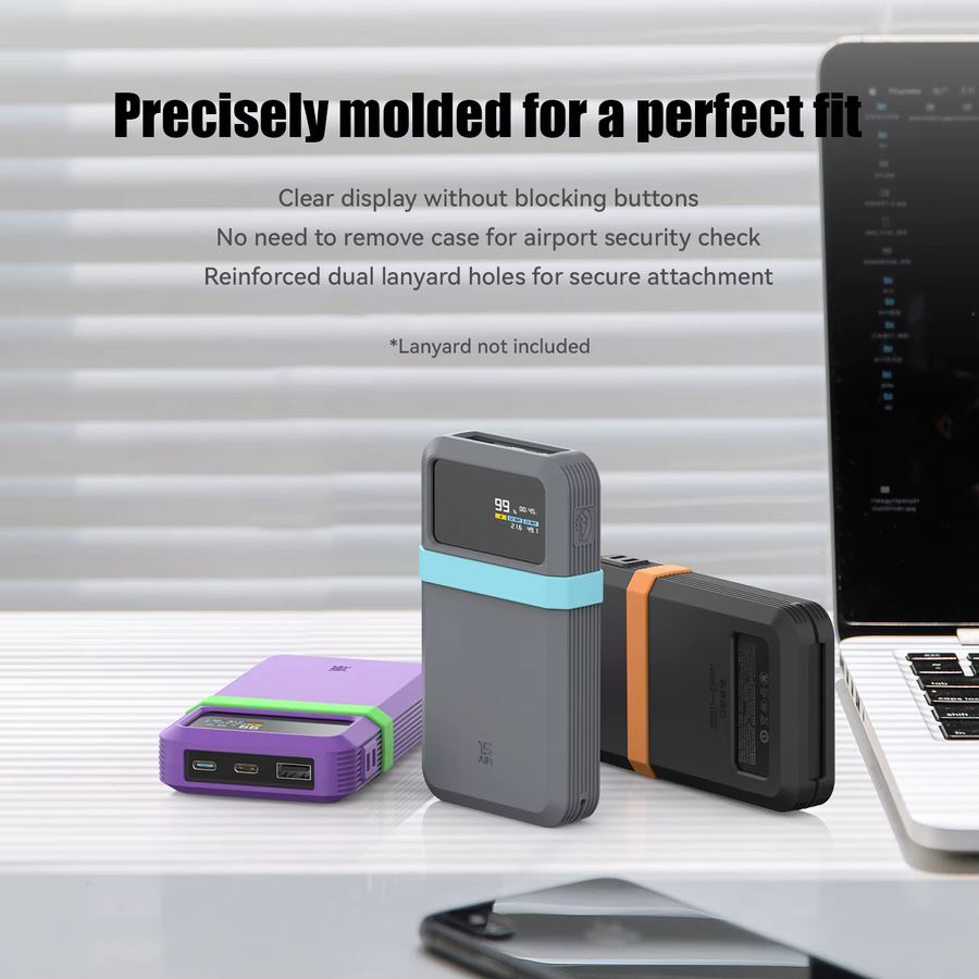 SIKAI Silikonhülle für CUKTECH Nr. 15 AIR 100 W tragbare Powerbank 15000 mAh mit Datakabel-Aufbewahrung - Bild 6