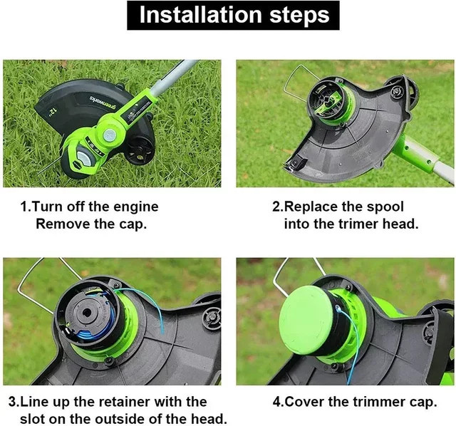 Greenworks Ersatz-Trimmerkopf mit Single Line Schnur für Trimmer Modelle - Bild 1