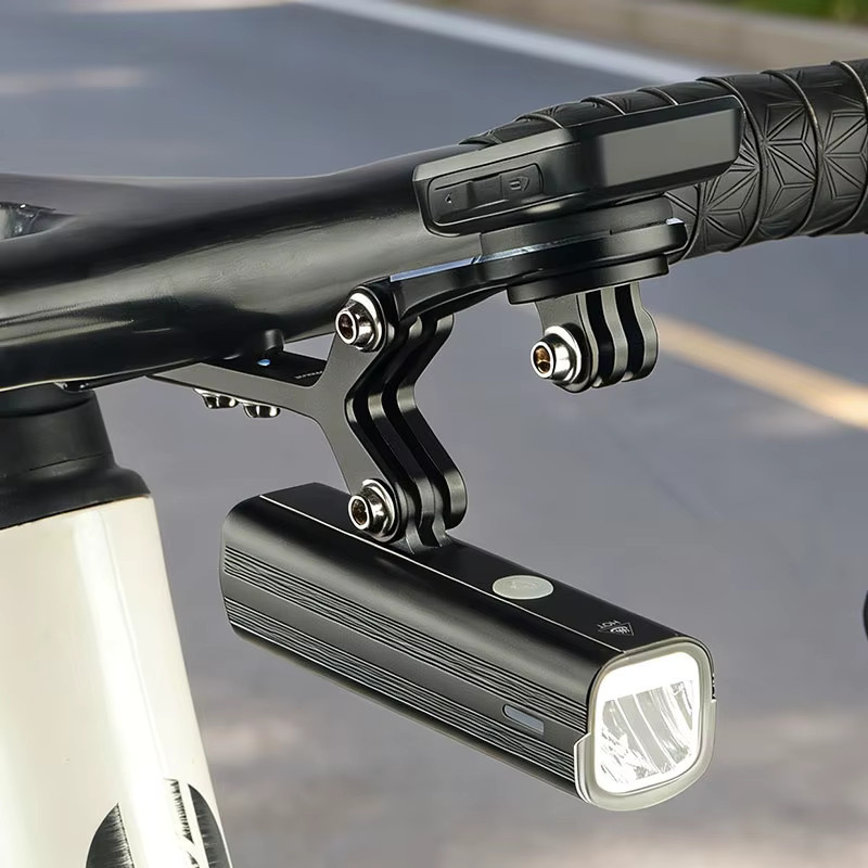 DEEMOUNT Fahrrad Lenker Tachometerhalter Schwarz mit 3 Basishaltern und Doppeladapter für Licht und Kamera, passend für Garmin Wahoo Bryton - Bild 6