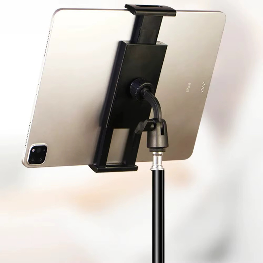 Einstellbares Tablet Bodenstativ in Schwarz für 4-13 Zoll iPad Pro Air Huawei Xiaomi Tab und Smartphones - Bild 5