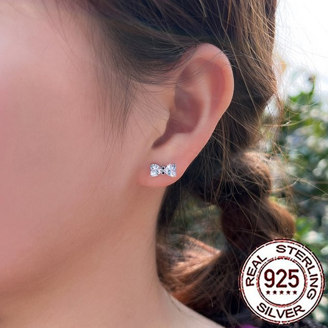 CWWZircons Ohrstecker, 925 Silber, Zirkonia, Damen - Bild 1