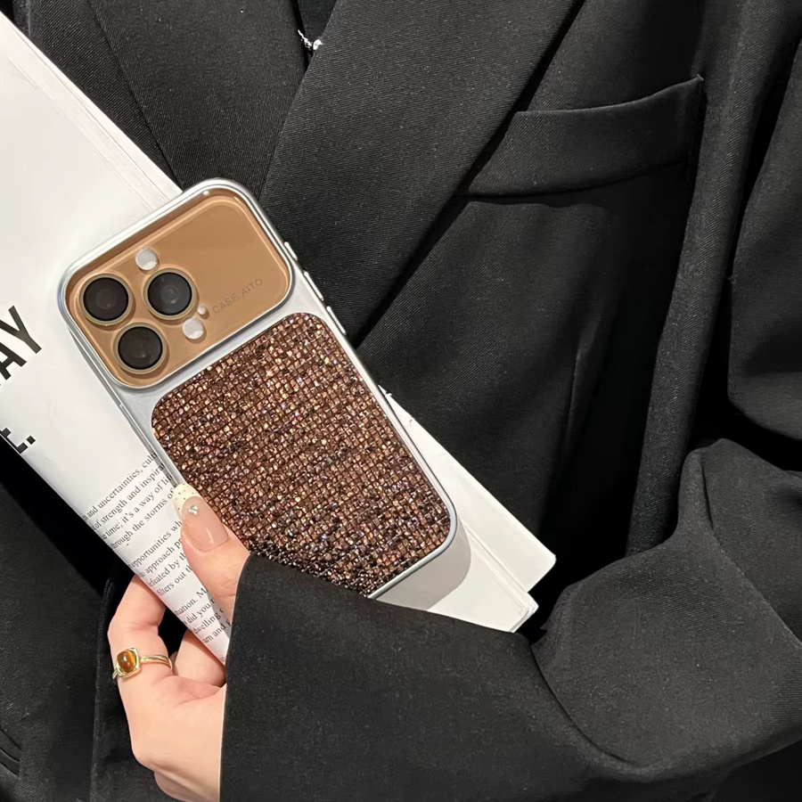 Apple Glitzer-Pailletten-Handyhülle mit großem Fenster für iPhone 17 16 15 14 13 Pro Max in Pink mit Kameraobjektivschutz und stoßfester Abdeckung - Bild 4