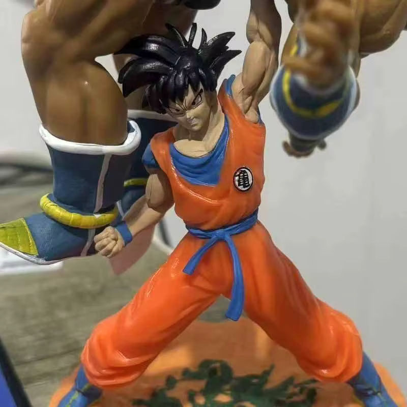 Bandai Dragon Ball Z Anime Figuren Son Goku Nappa Piccolo als PVC GK Statue, mehrfarbig, Höhe: 23 cm - Bild 4