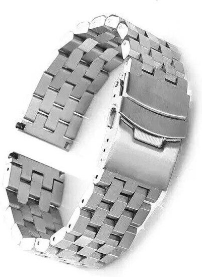 Sweetown Uhrenarmband Edelstahl, Silber, 24 mm, Unisex - Bild 1