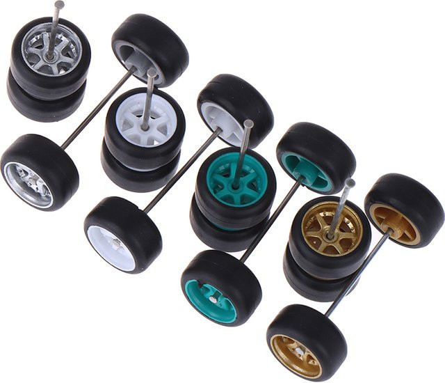 Hot Wheels Räder für Modell Auto, mit Gummi Reifen, 1-teiliges Set - Bild 1