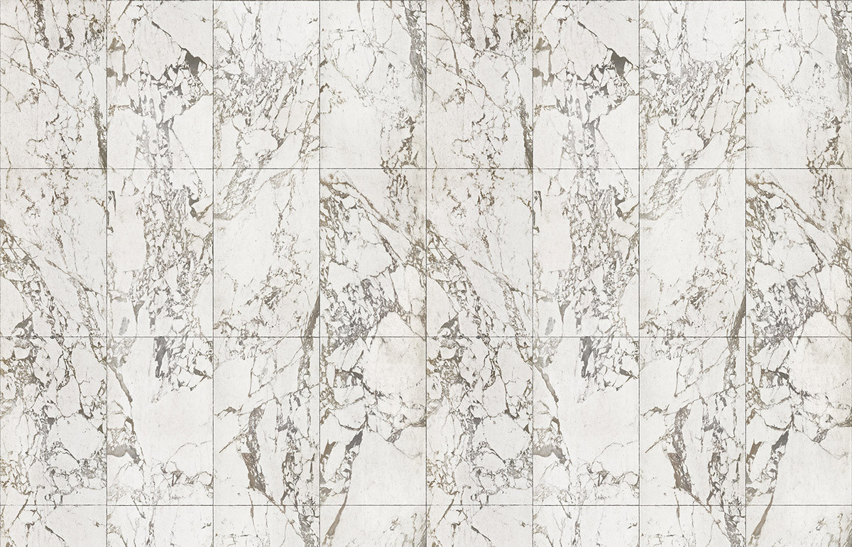 NLXL Tapete White Marble in Weiß und Grau mit abstraktem Design aus Vlies - Bild 1