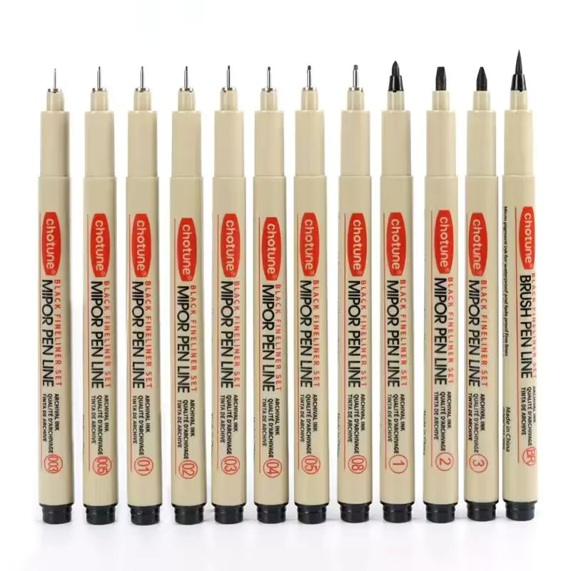 Micron Pigment-Fineliner Set in Schwarz für Manga und Skizzen - Bild 2
