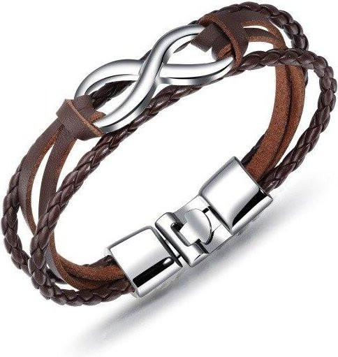 Allbestart Lederarmband, geflochten, mehrschichtig, schwarz, Herren - Bild 1