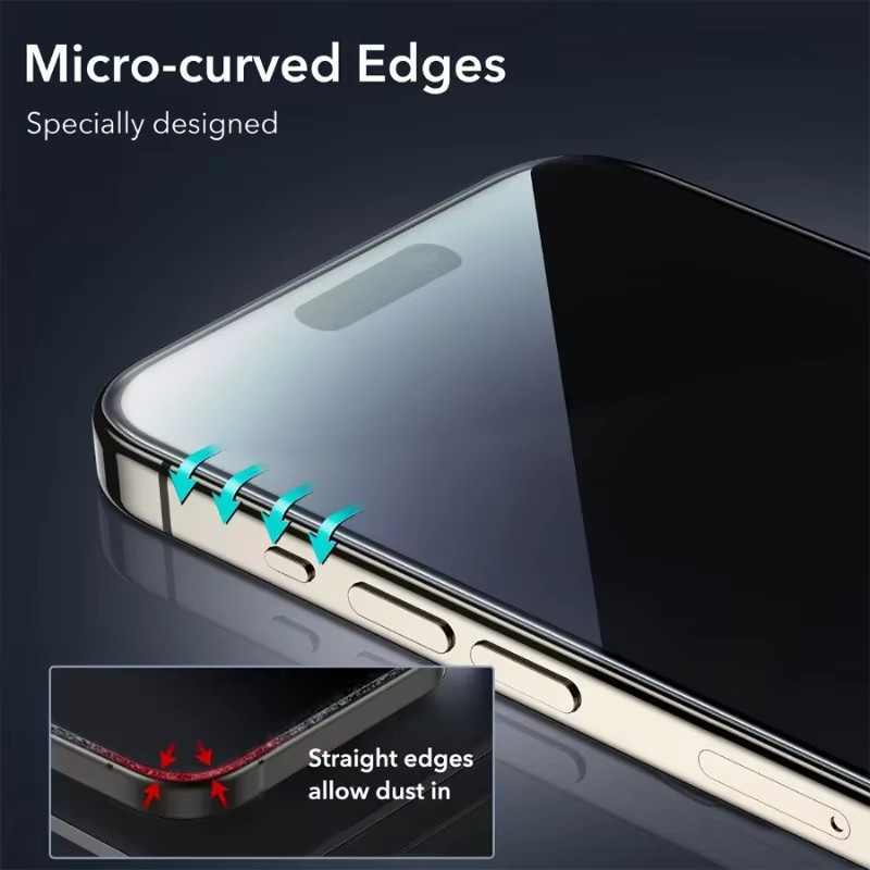 SnakeGlass 5er Pack Sichtschutz Panzerglas Displayschutzfolie für iPhone 11 bis iPhone 17 Pro Max, transparent - Bild 4