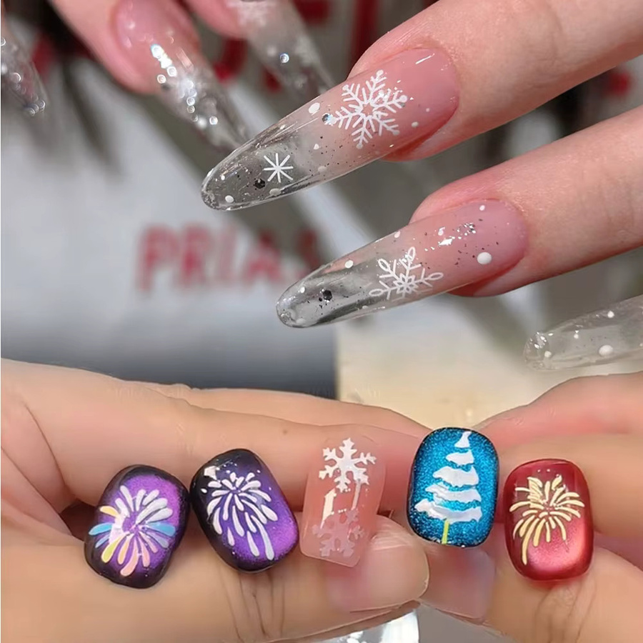 CHUNSHU Nagelaufkleber Schneeflocken, 5 Blatt - Bild 2