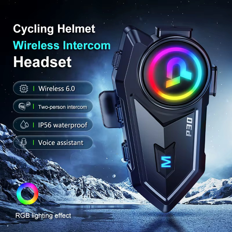 KEBETEME Bluetooth Motorrad Helm Intercom BT6.0 mit 1000mAh Akku und Musik-Sharing in Schwarz - Bild 2