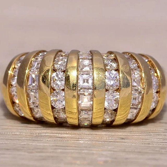 YoYo Ring, vergoldet, Zirkonia, Damen - Bild 1