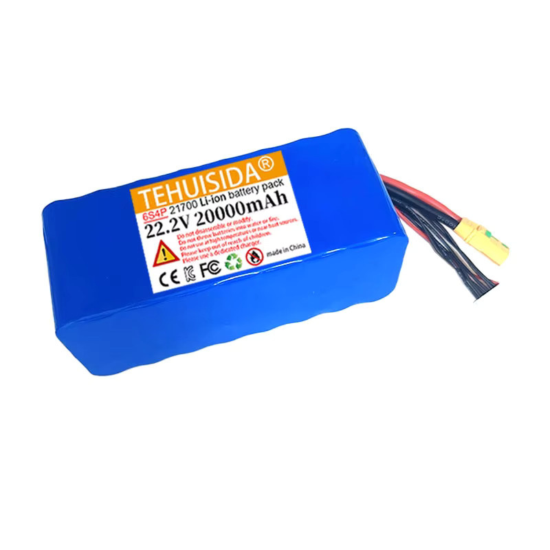 TEHUISIDA Lithium-Akku für Drohnen 6S 22,2 V 20000 mAh 10C High Rate 21700 mit XT60 XT90 XT90-S oder T Stecker in Blau - Bild 2