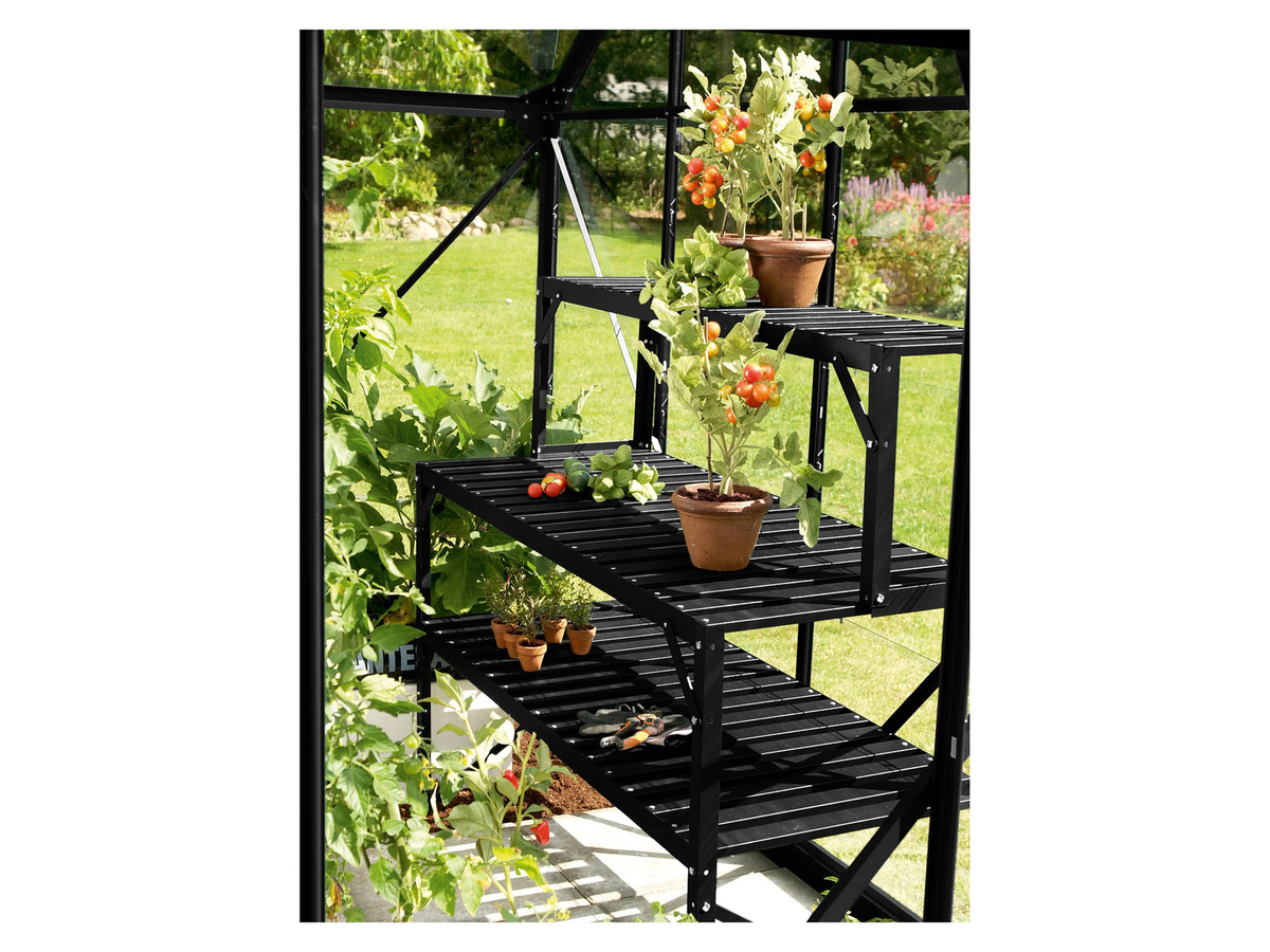 VITAVIA Alu-Tischaufsatz für Pflanztisch, schwarz, B/T/H: 121 x 28 x 39 cm - Bild 1