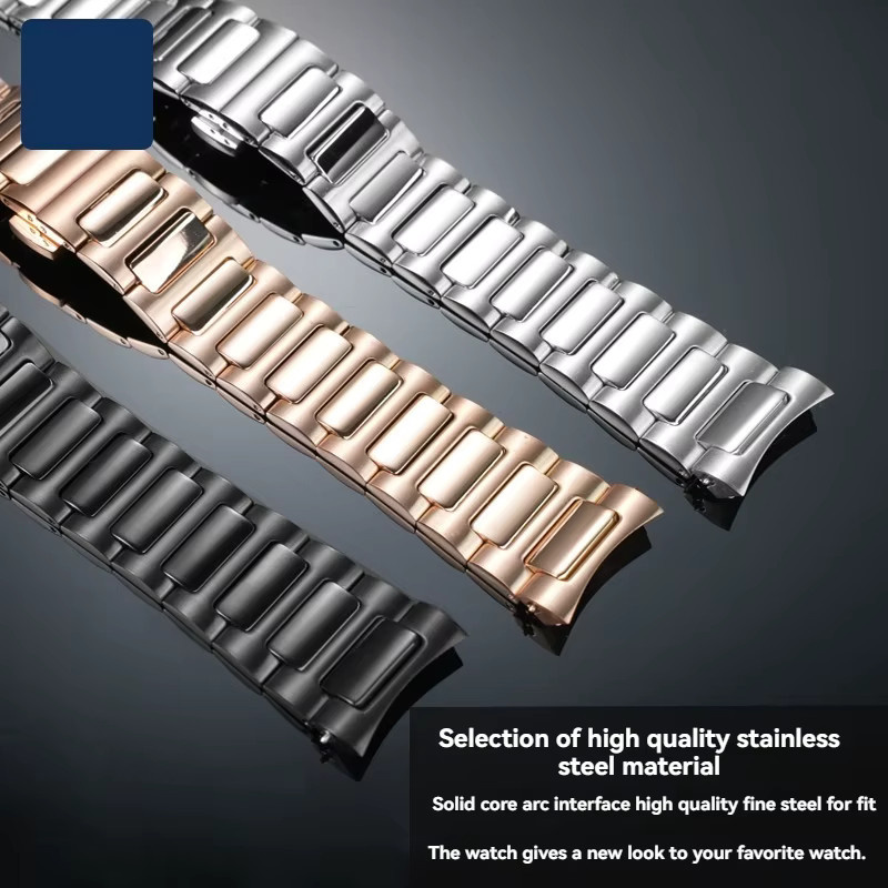 MEIKEJIA Uhrenarmband Edelstahl, 22 mm, Silber, Herren - Bild 4