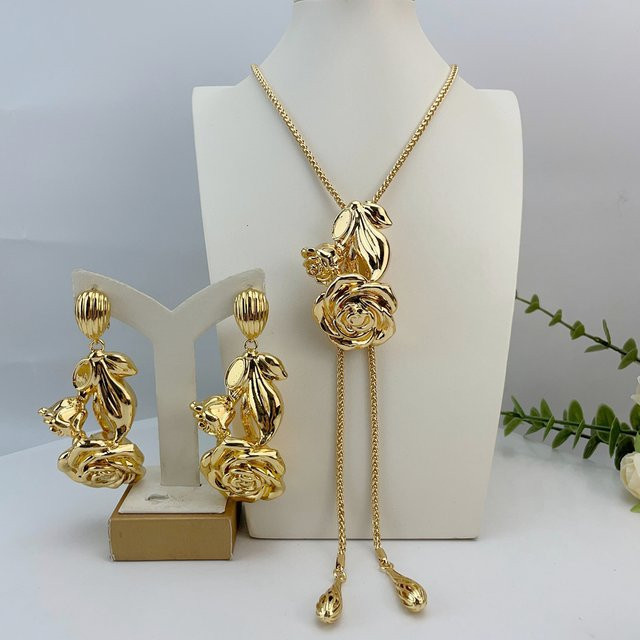 yuminglai Schmuckset, Gold, Damen - Bild 1