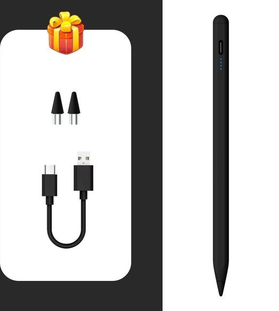 Universeller Stylus Touch Pen für Android Tablets wie Samsung Galaxy Tab und Huawei Redmi Pad, Schwarz - Bild 1