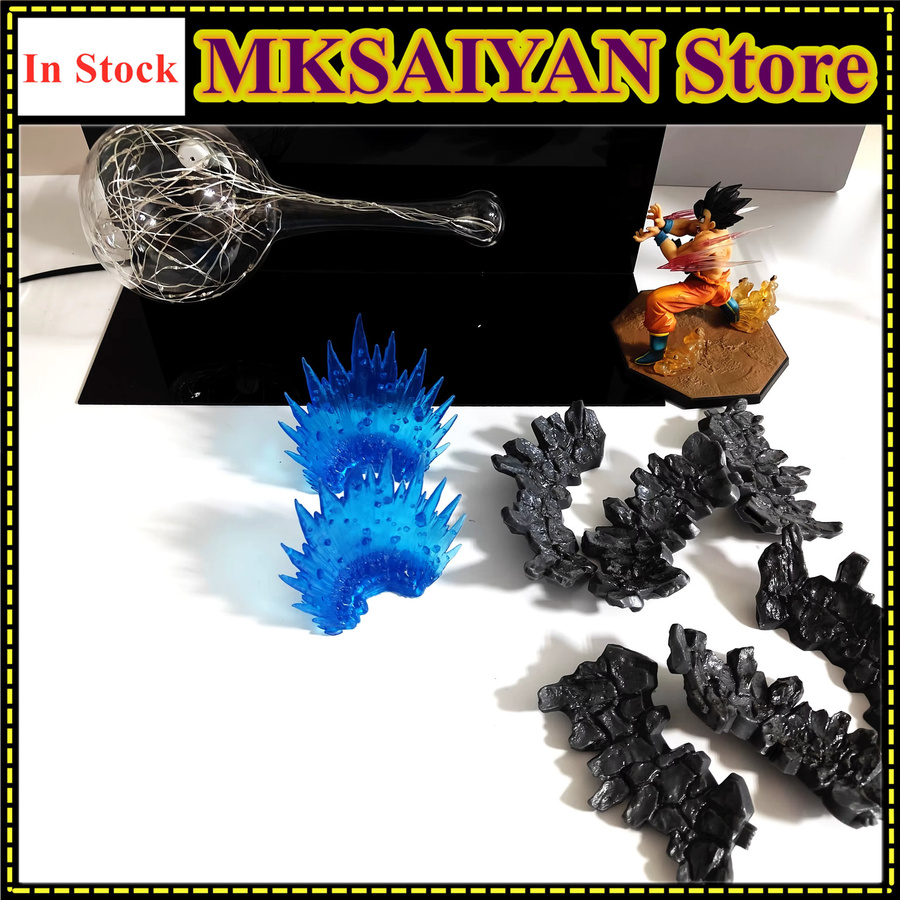 Bandai Dragon Ball Z Anime Goku Kamehameha DIY LED Action Figur aus PVC in Schwarz - Bild 2
