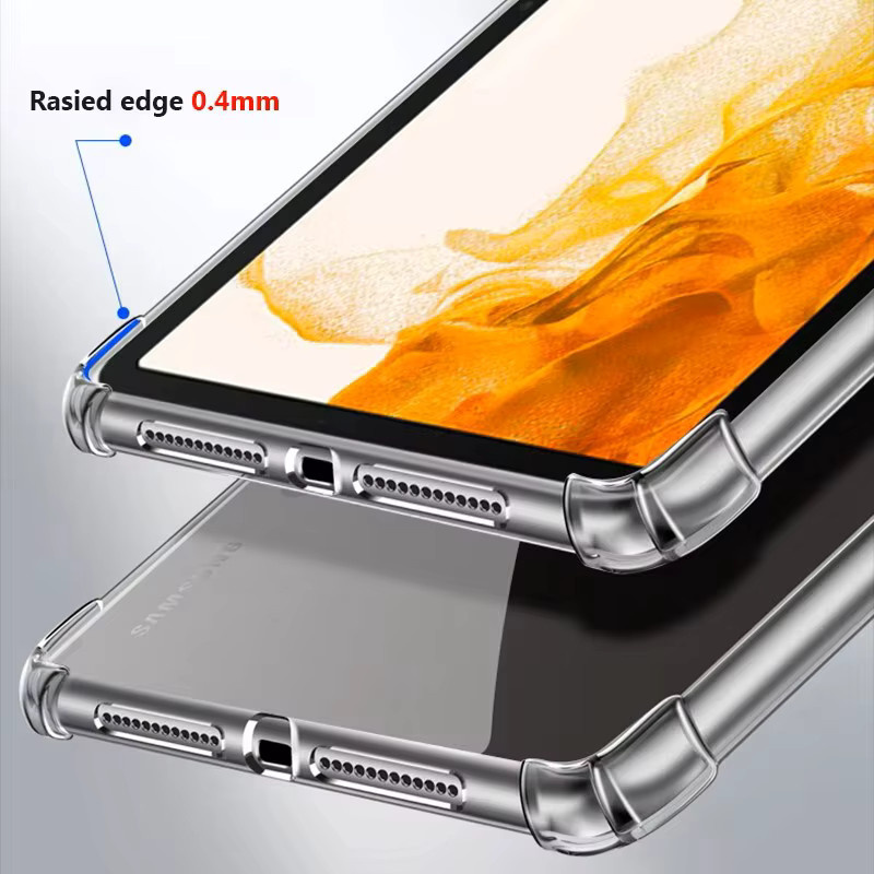 Stoßfeste TPU Schutzhülle für Samsung Galaxy Tab S9 S8 S7 S6 Lite S9 FE S9 Plus S8 Plus S7 Plus A9 A11 Plus A8 A7 Lite in Transparent - Bild 5
