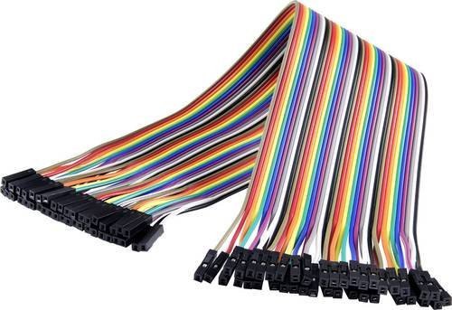 Renkforce JKFF403 Jumper-Kabel Set für Arduino, Banana Pi und Raspberry Pi, 40x Drahtbrücken-Buchse, Bunt, Länge: 30 cm - Bild 1