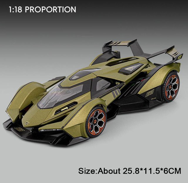 Linyi toy car Svj63 V12 Sportwagen Modell, 1:18, Metall, mit Musik und Licht, ab 14 Jahren - Bild 1