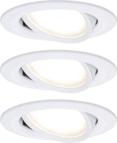 Paulmann Coin Slim LED-Einbauleuchte 3er Set, dimmbar, warmweiß, silberfarben - Bild 1