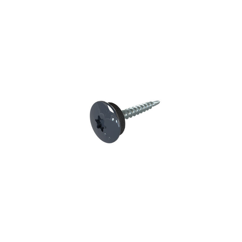 Fassadenschrauben TTAP von Friedrich von Lien AG zur Befestigung von Tiefsicken auf Holzunterkonstruktionen, Farbe: Anthrazit, Material: Stahl, verzinkt, Durchmesser: 4,8 mm, Länge: 35 mm, 100 Stück pro Packung - Bild 1