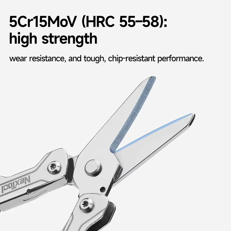 NexTool 8-in-1 Mini-Multitool S0 Mikro-Schere und Schraubendreher EDC-Werkzeug in Silber - Bild 3