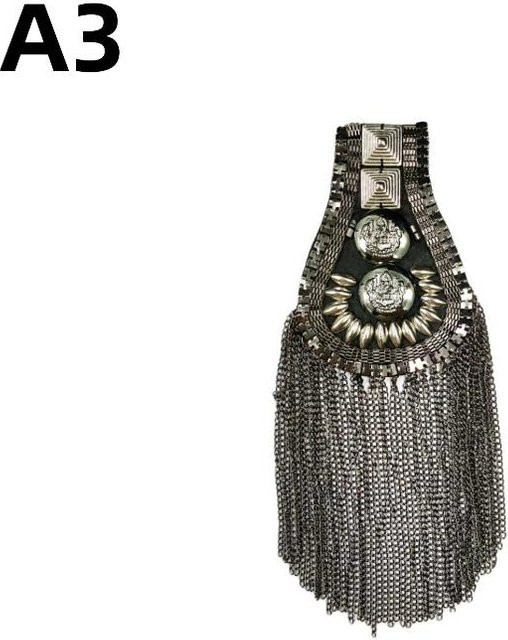 Schulterbroschen Quaste Strass, grau, Unisex - Bild 1