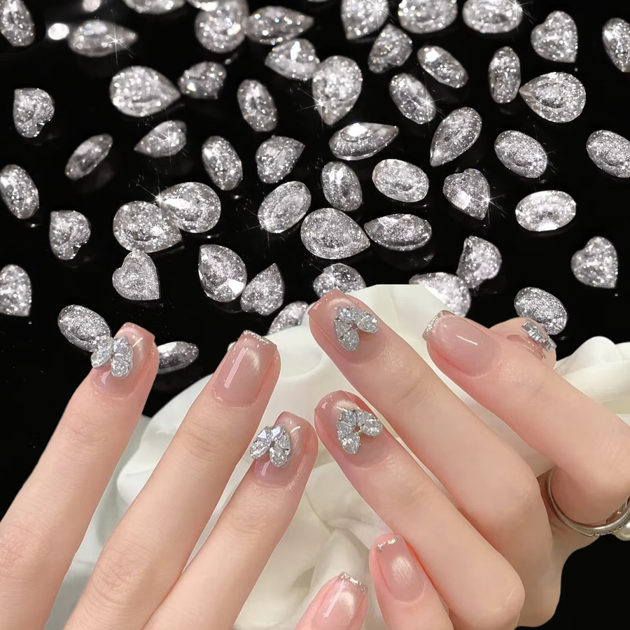 Misscheering Nagelkunst-Strasssteine, transparent, glänzend, Unisex - Bild 2