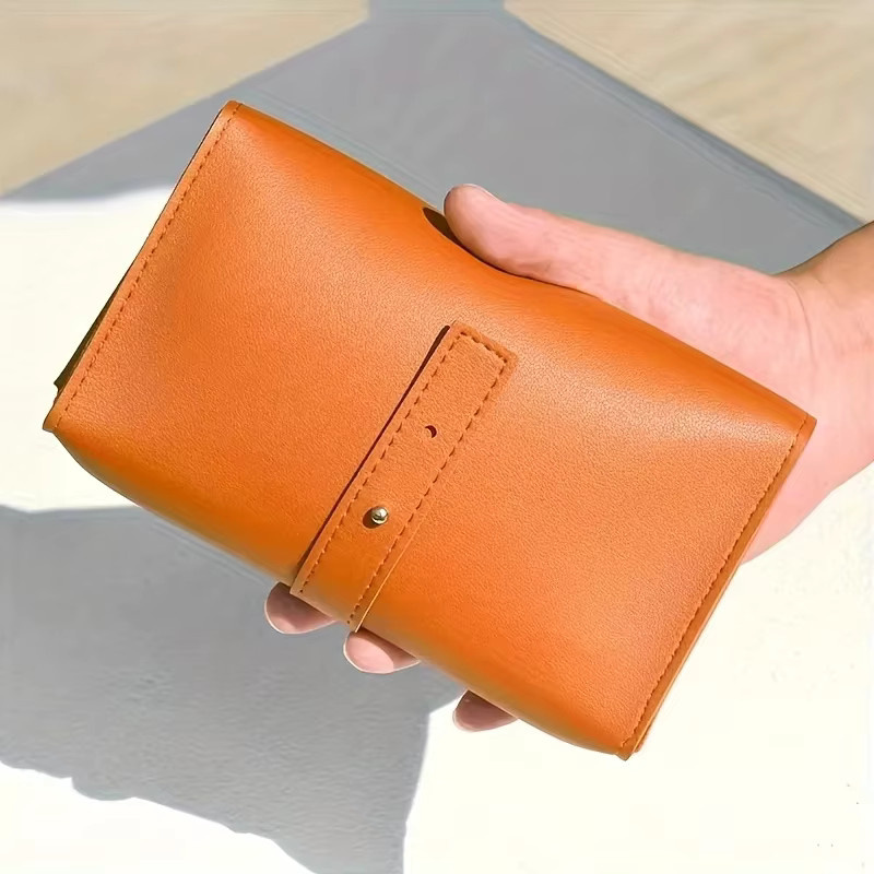 Tragbarer Reise-Organizer Aufbewahrungsbox mit mehreren Fächern für Kabel, Ladegeräte und Tech-Zubehör in Schwarz und Orange - Bild 1