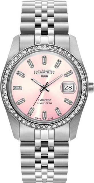 Roamer Damenuhr Positano, Quarz, Edelstahl, Pink, 34 mm, 10 ATM - Bild 1