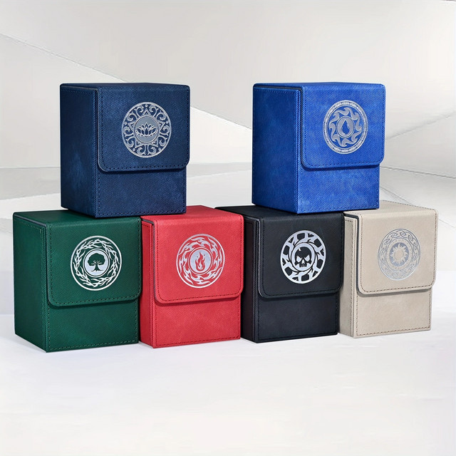 Marsguard Karten-Deck-Box, für mehr als 100 Karten mit einem Ärmeln, PU-Leder-Denim geprägt - Bild 1