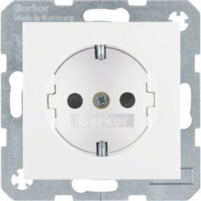 Berker Schuko-Steckdose pws/gl in Weiß - Bild 1