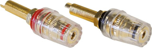 Dynavox High-End Bananenbuchsen zum Einbau, 2 Stück, Gold - Bild 1