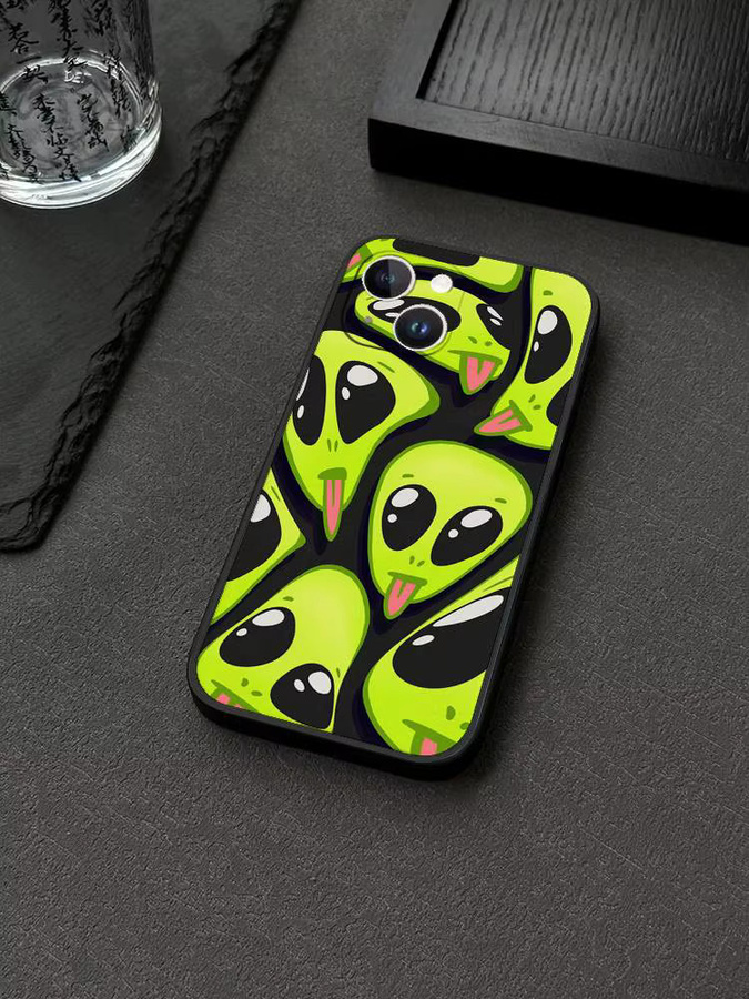 Mesuca Handyhülle mit Cartoon-Alien-Design für iPhone, matte weiche Silikonhülle - Bild 7