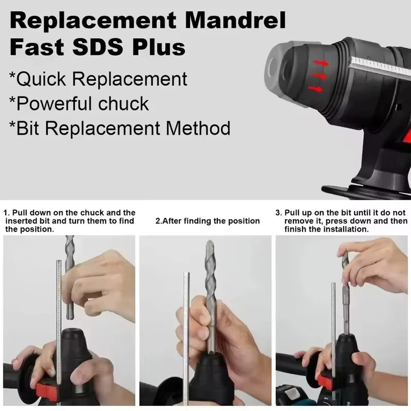 Makita Akku Bohrhammer 26mm mit bürstenlosem Motor für 18V Akku-Systeme - Bild 4
