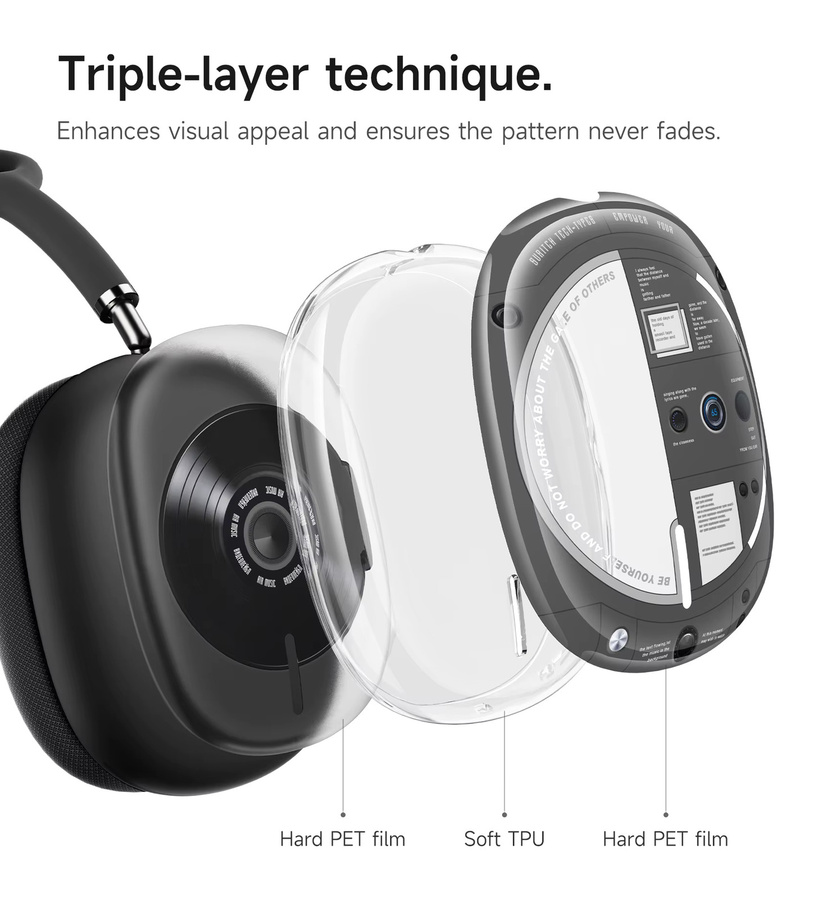 Apple AirPods Max Schutzhülle aus TPU in Purple, robuste Anti-Scratch Ohrmuscheln Abdeckung und stoßfeste Kopfhörer Hülle - Bild 2